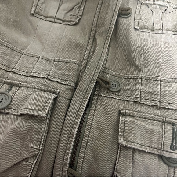 Abercrombie & Fitch Women's Parka Jacket Size Med Quilted Faux Fur Hood Vintage - Picture 10 of 13